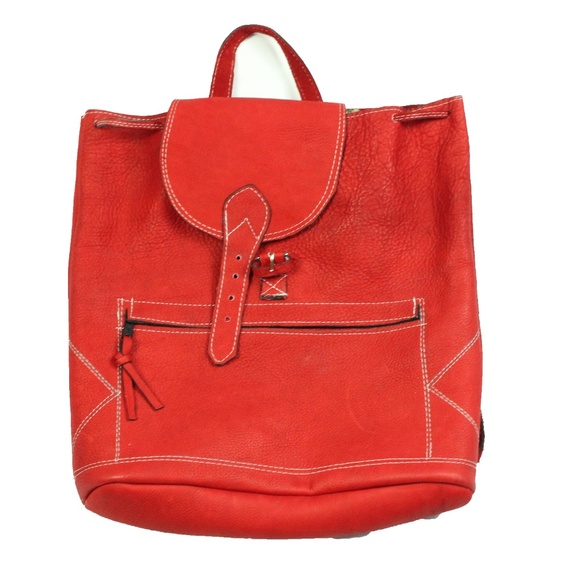 Landcrafted Leather bagpack Red main image 6